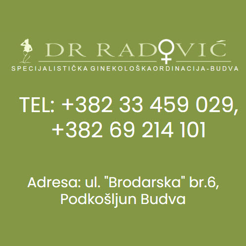 
Posvećeni smo tome da svaka pacijentkinja dobije potpunu dijagnostiku, stručno mišljenje i odgovarajući tretman u prijatnom i sigurnom okruženju. Kombinujemo iskustvo, savremenu tehnologiju i individualni pristup kako bismo unaprijedili zdravlje i kvalitet života naših pacijentkinja.


Za sve informacije i zakazivanje termina, možete nas kontaktirati na
+382 69 214 101
+382 33 459 029
Za više informacija kliknite na sličicu